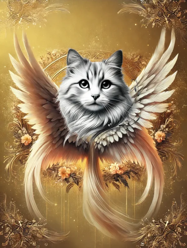 Memorial pet portrait heartfelt tribute artwork A4 printable custom art